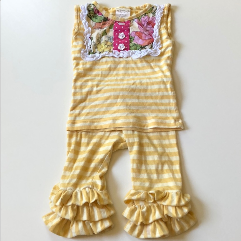 Persnickety | Garden Party Lou Top + Bottoms | 12M